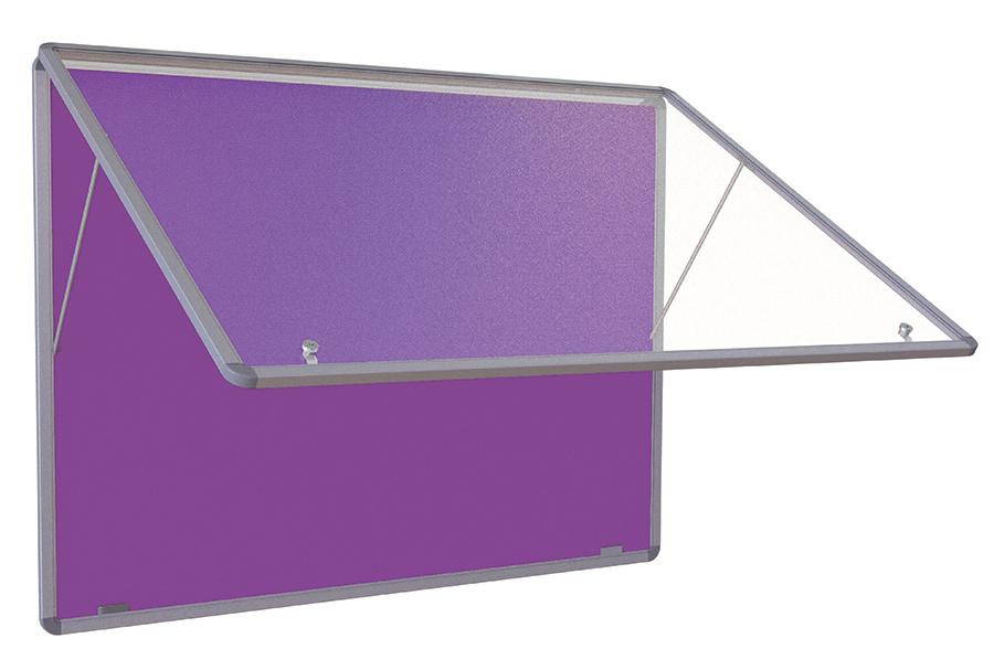 Accents Fire Rated Tamperproof Top Hinge Noticeboard in Lavender